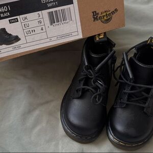 Dr. Martens Kids' Black Leather Boots